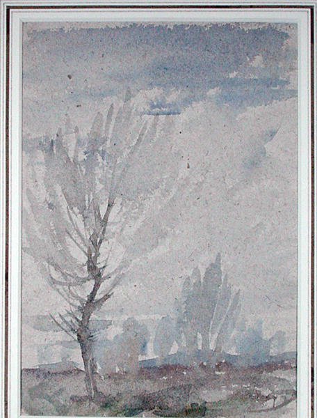 Tutkimus puusta (akvarelli paperille) tekijältä Arthur Rackham