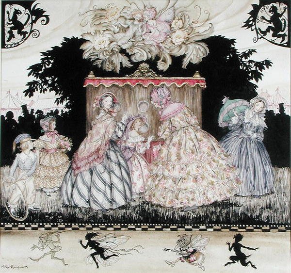 The Peep Show, kansikuvitus puvut läpi aikojen, Maggs Brothers tekijältä Arthur Rackham