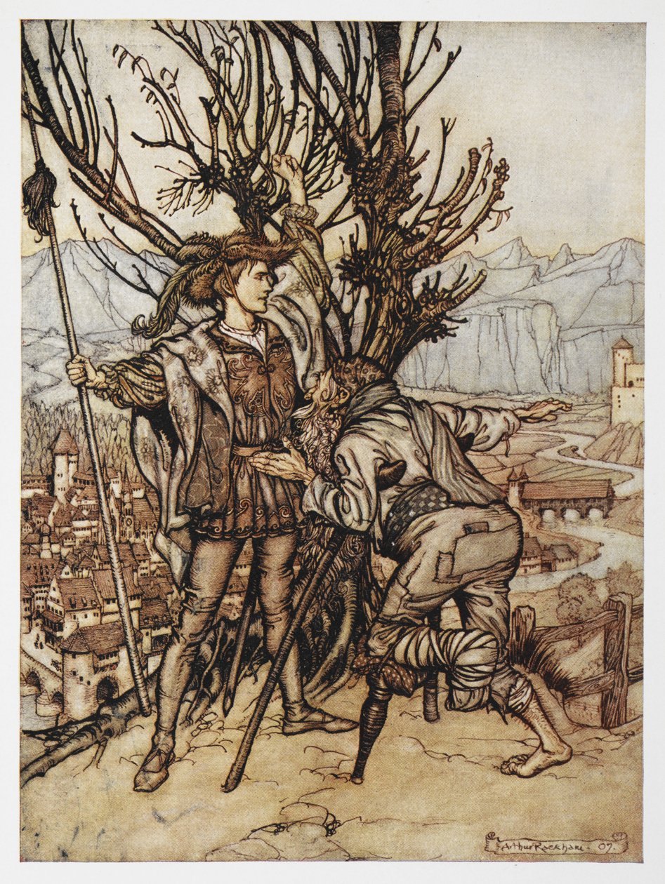 Prinssi Briar Rosesta (Prinsessa Ruusunen) tekijältä Arthur Rackham