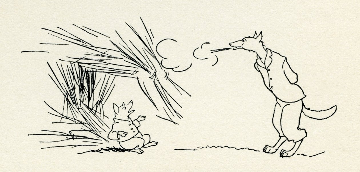 Kolme pientä porsasta tekijältä Arthur Rackham