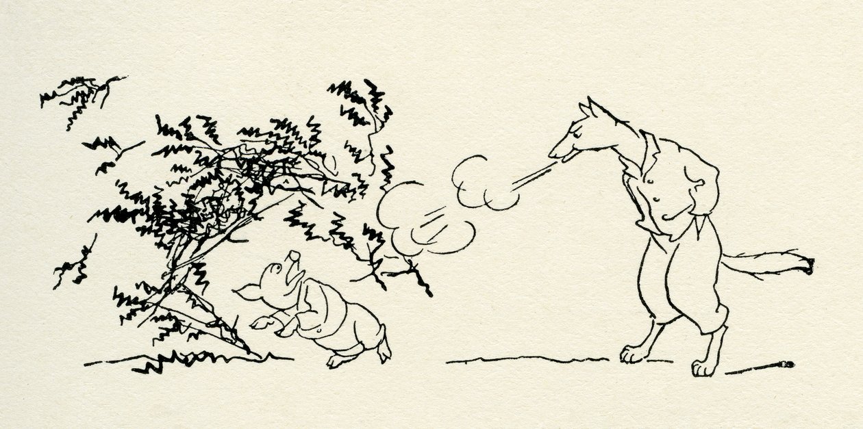 Kolme pientä porsasta tekijältä Arthur Rackham