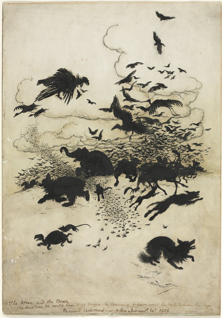 Wren ja karhu tekijältä Arthur Rackham