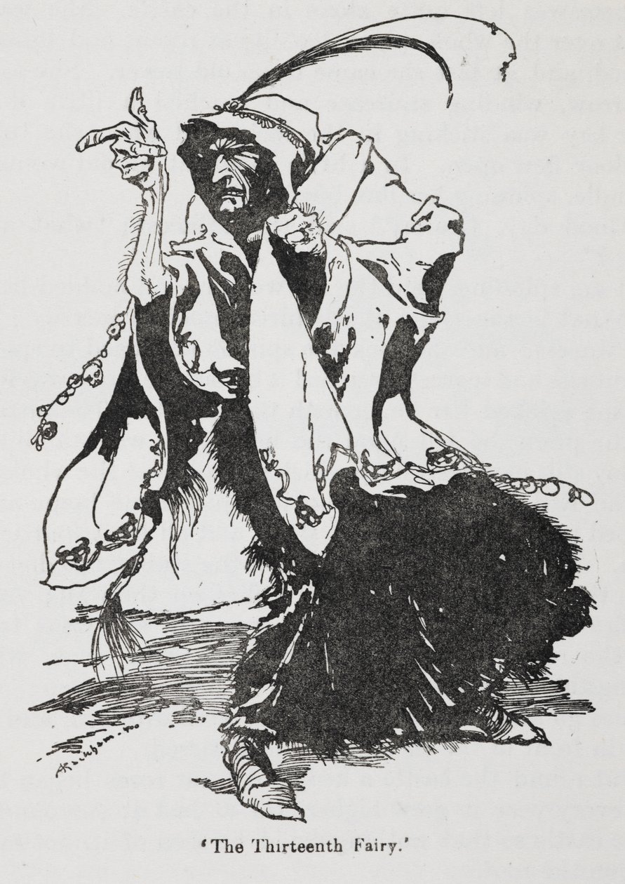 Kolmastoista keiju Briar Rosesta (Prinsessa Ruusunen) tekijältä Arthur Rackham
