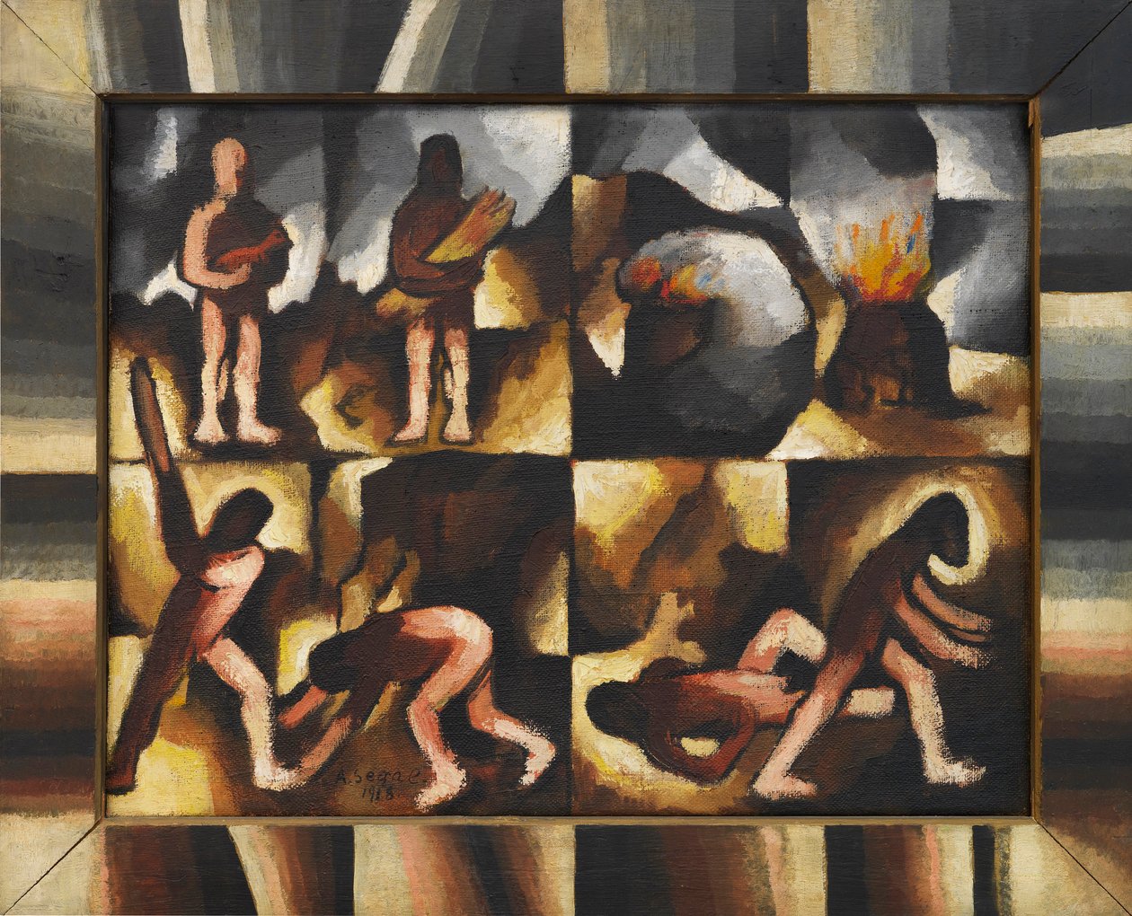 Kain ja Abel Vanhan testamentin sykli, 1918. tekijältä Arthur Segal