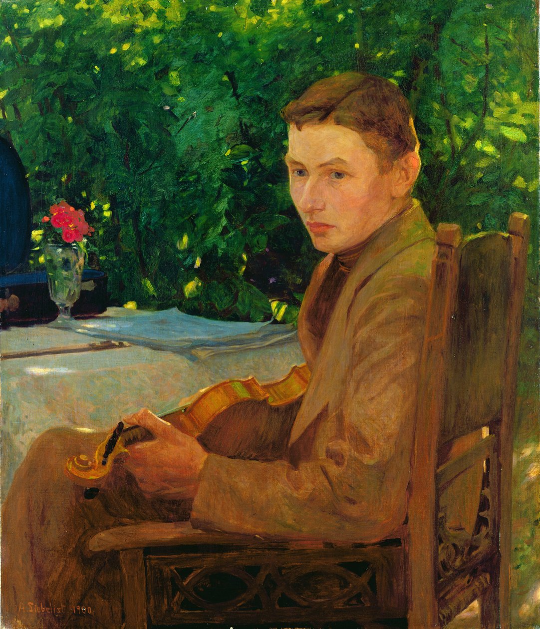 Friedrich Ahlers-Hestermannin (s.1883) muotokuva 1900 (öljy kankaalle) tekijältä Arthur Siebelist