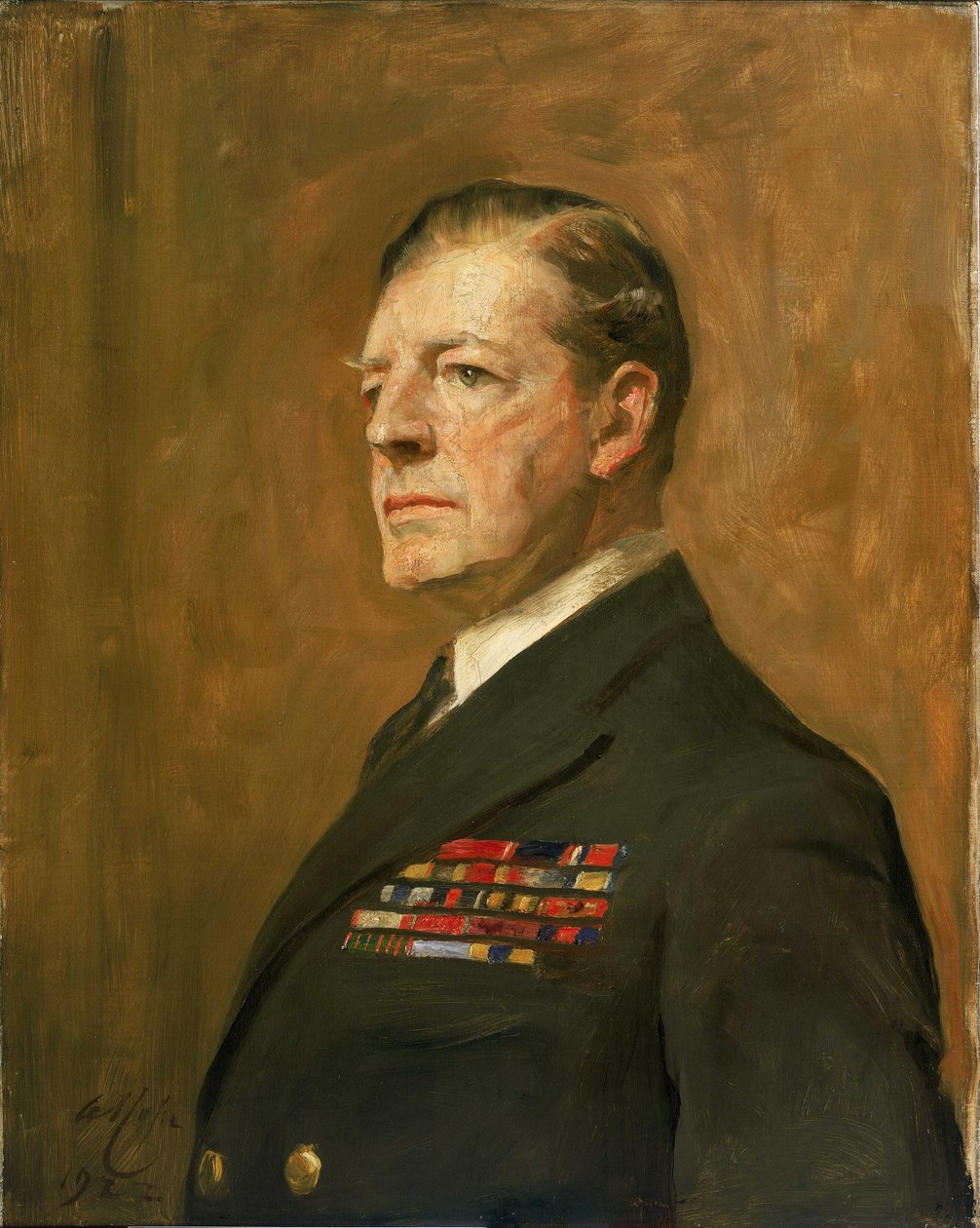 Laivaston amiraali Sir David Beatty, 1. jaarli Beatty, 1871-1936 tekijältä Arthur Stockdale Cope