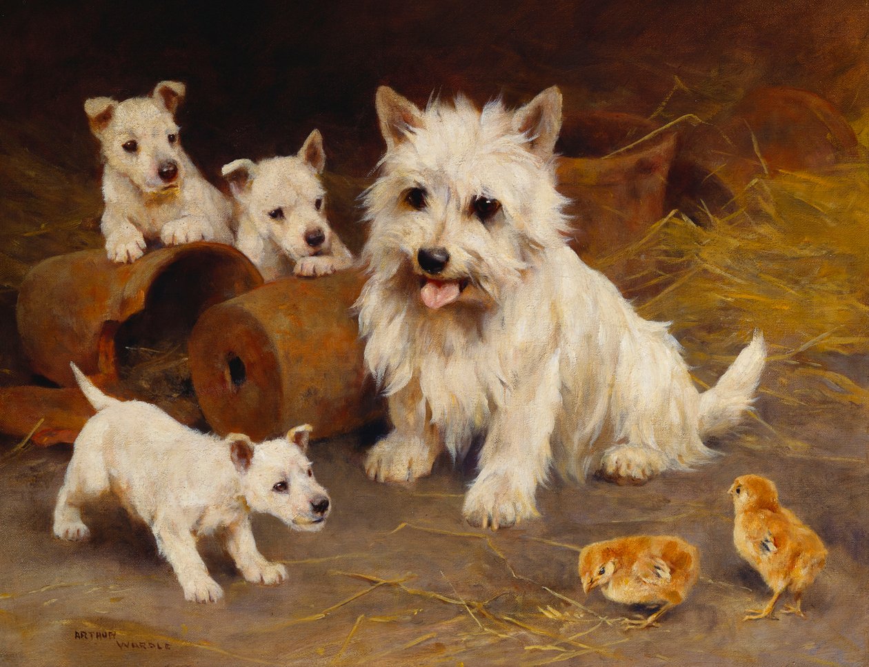 Ystävä tai vihollinen (öljy kankaalle) tekijältä Arthur Wardle