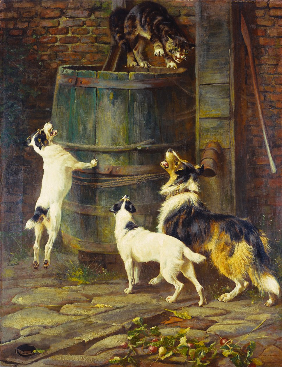 Haluamme vain leikkiä (öljy kankaalle) tekijältä Arthur Wardle