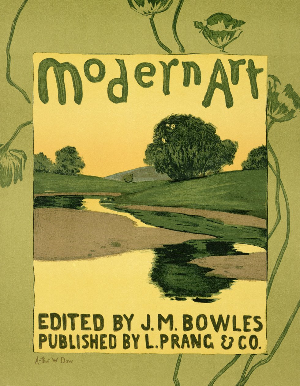 Jäljennös modernin taiteen aikakauslehden mainosjulisteesta. tekijältä Arthur Wesley Dow