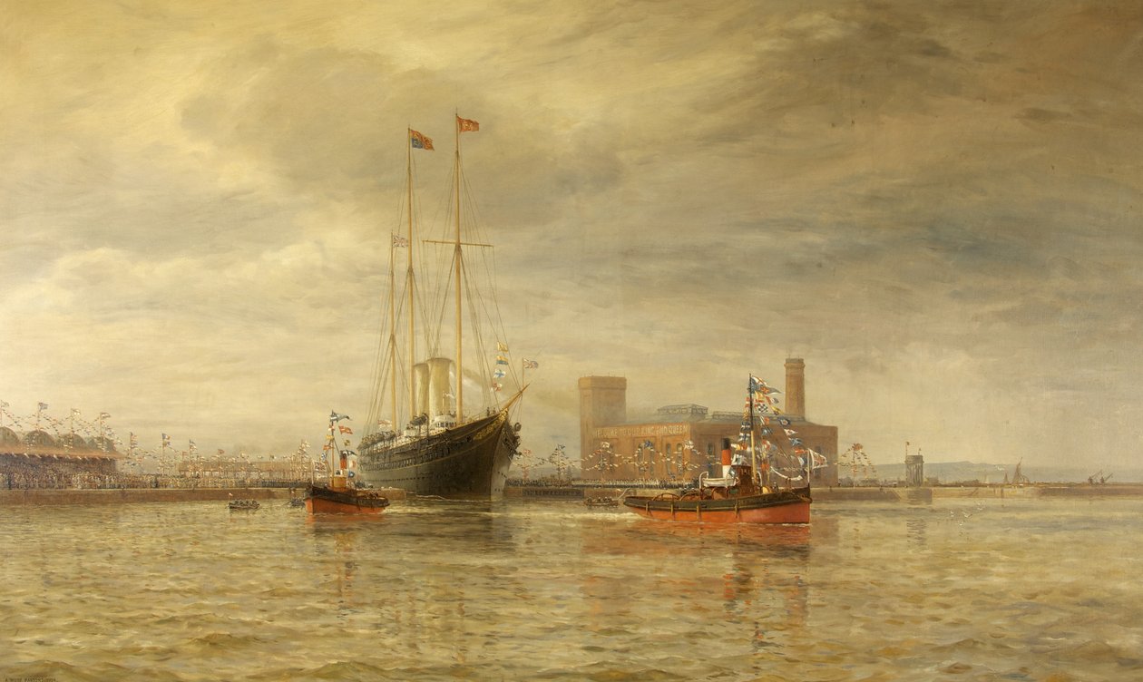 Royal Edward Dockin avajaiset, Avonmouth, 9. heinäkuuta tekijältä Arthur Wilde Parsons