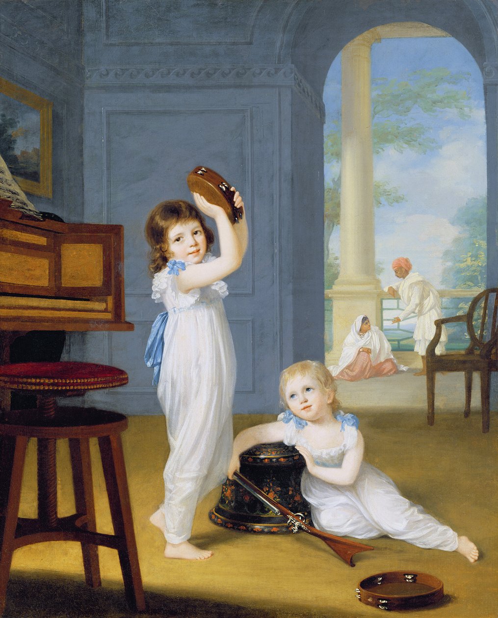 Emily ja George Mason, n. 1794-1795 (öljy kankaalle) tekijältä Arthur William Devis