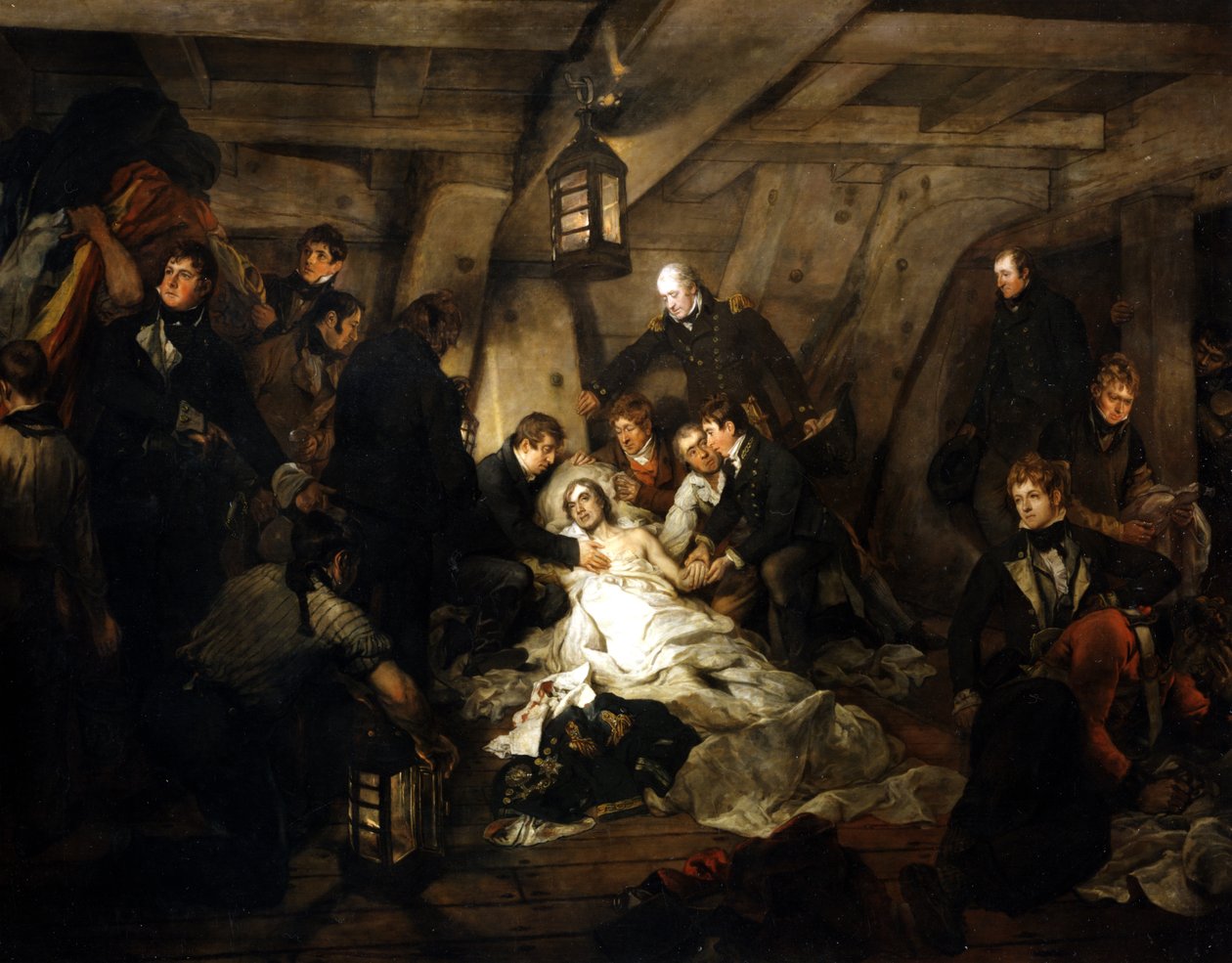 Admiral Lord Nelsonin kuolema, 1805 1807. tekijältä Arthur William Devis