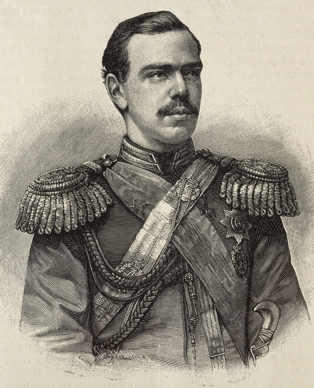 Venäjän Aleksanteri III (1845-1894). Venäjän tsaari (1881-1894), Aleksanteri II:n poika ja seuraaja. Kaiverrus. tekijältä Artist Unknown