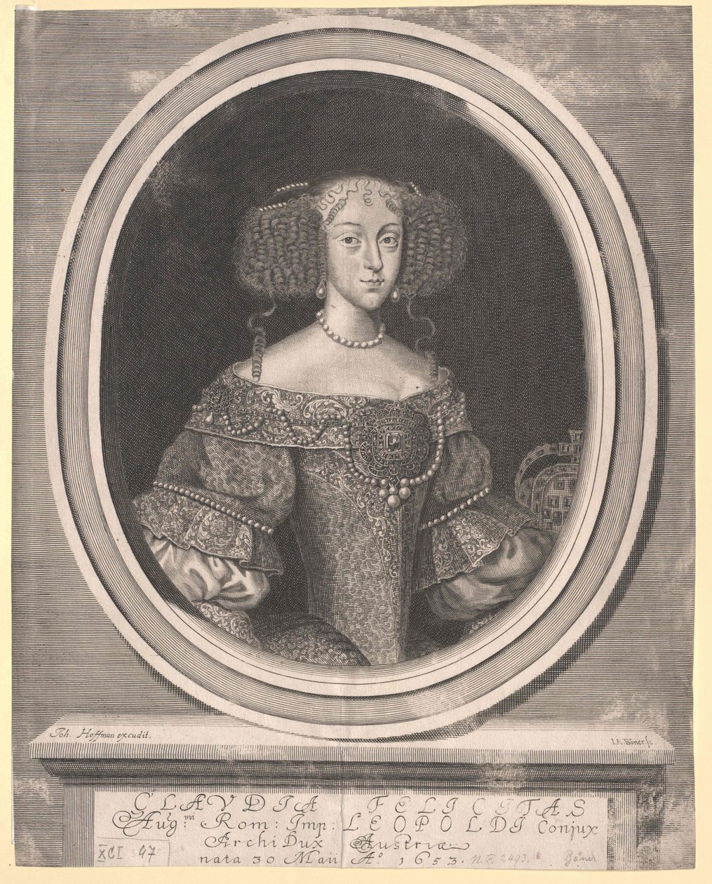 Itävallan arkkiherttuatar Klaudia Felicity tekijältä Artist Unknown