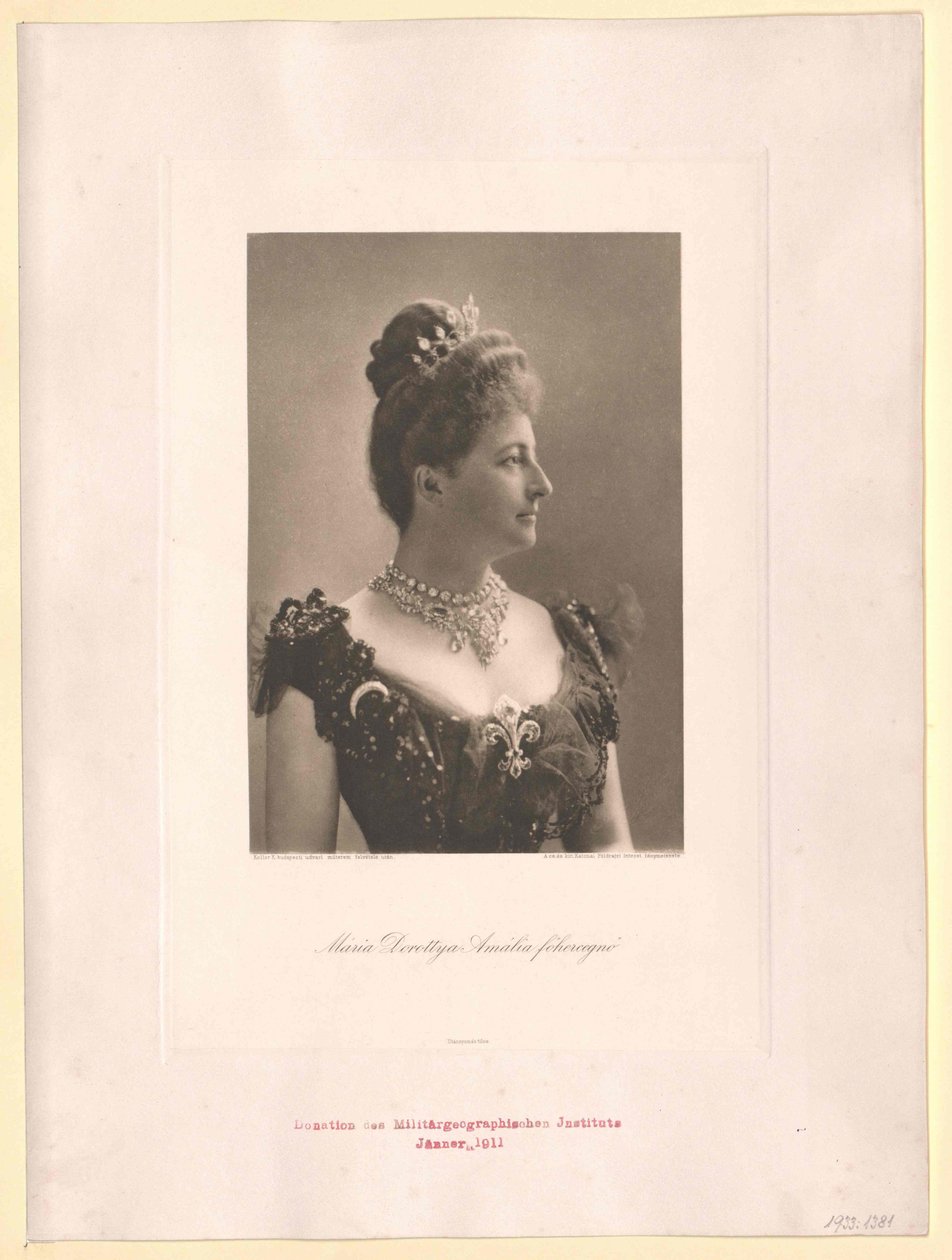Itävallan arkkiherttuatar Maria Dorothea (tuloste) tekijältä Artist Unknown