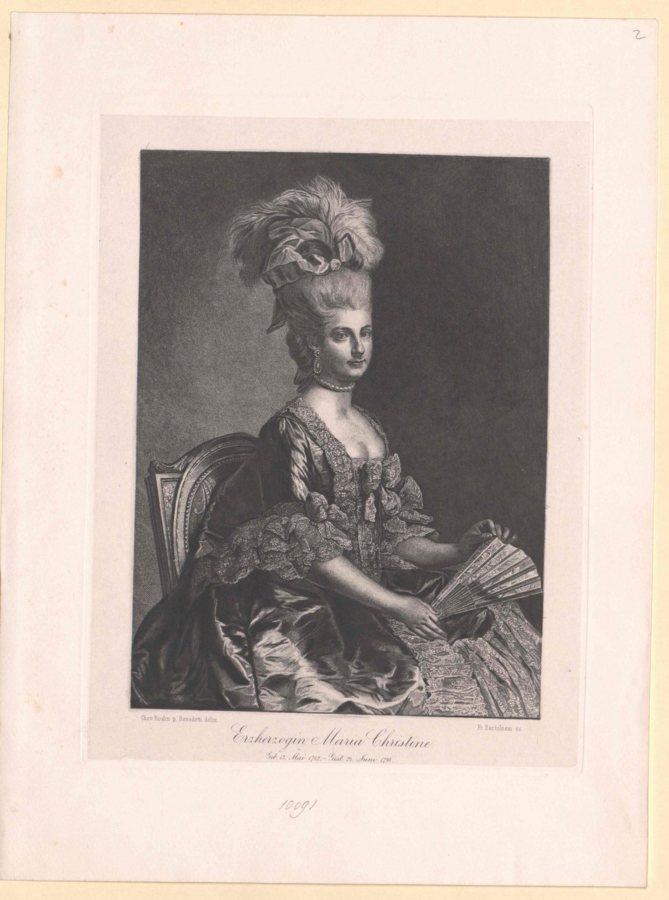 Itävallan arkkiherttuatar Marie Christine tekijältä Artist Unknown