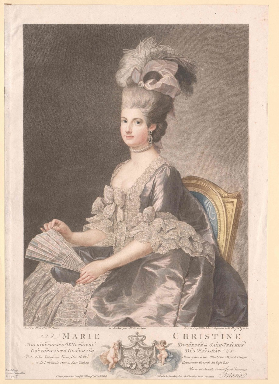Itävallan arkkiherttuatar Marie Christine tekijältä Artist Unknown