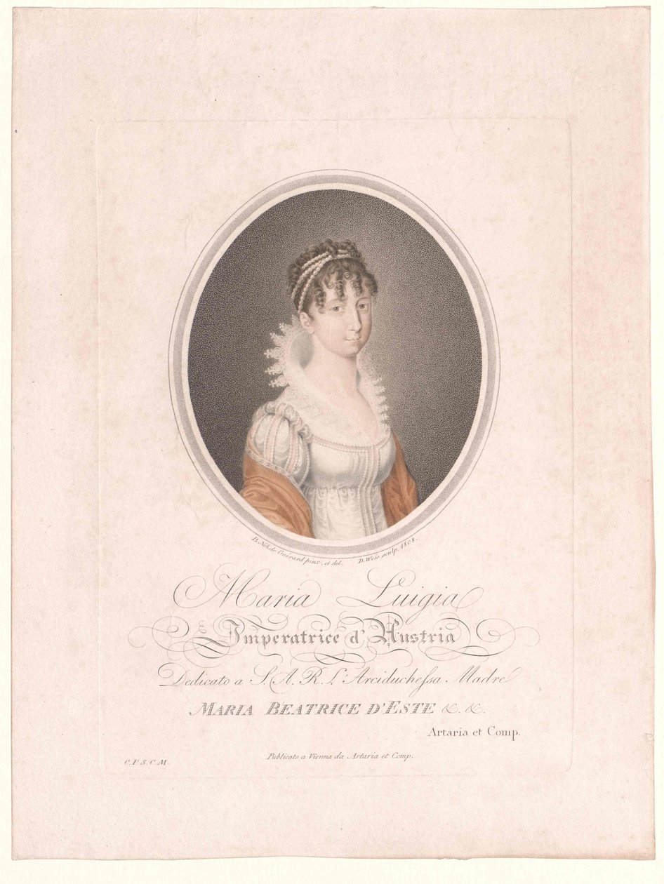 Itävalta-Modenan arkkiherttuatar Maria Luisa tekijältä Artist Unknown