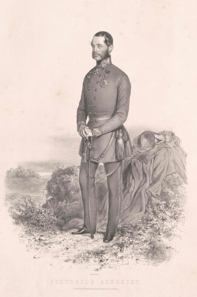 Itävallan arkkiherttua (1817-1895) Albrecht tekijältä Artist Unknown