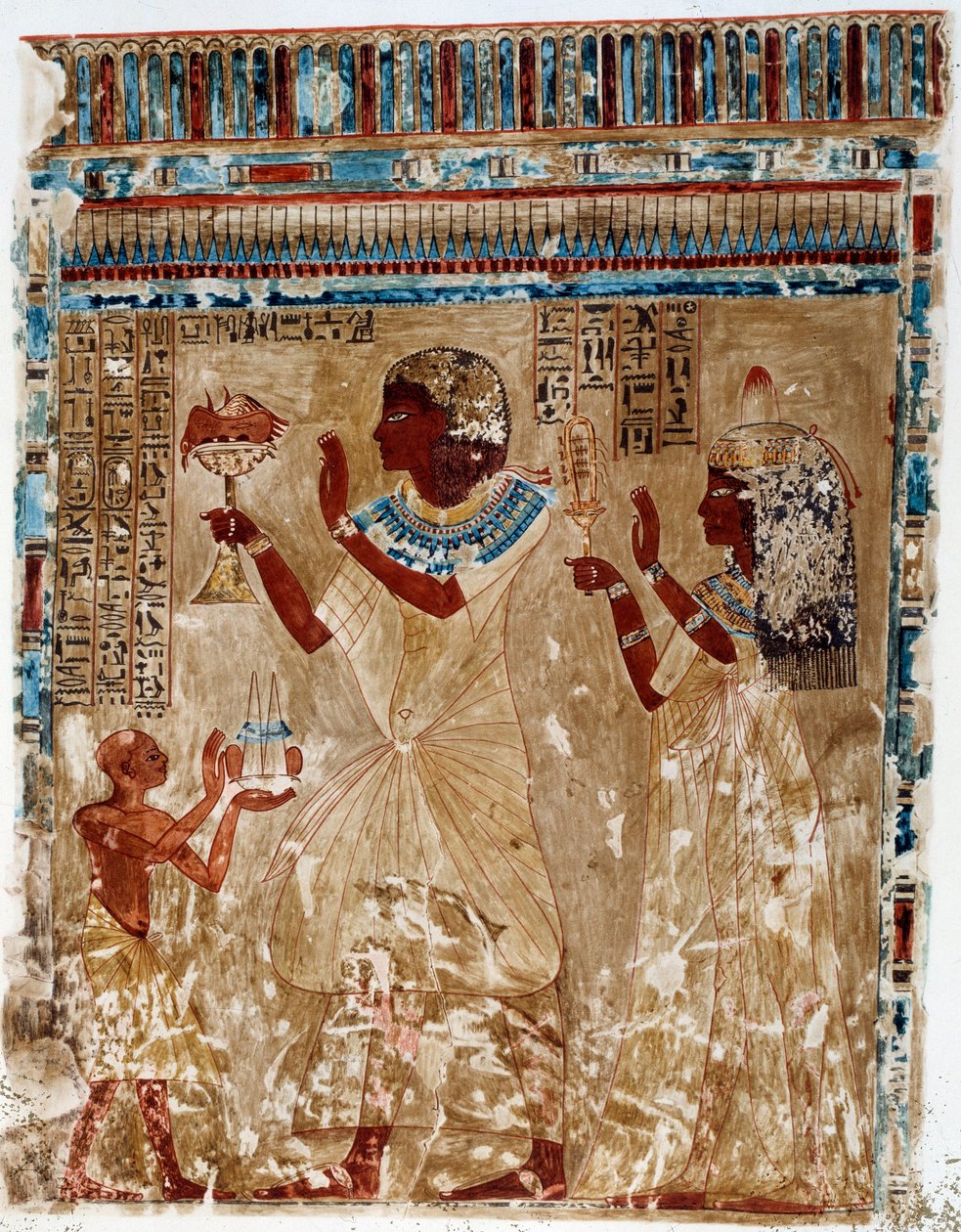 Egyptin taide: loma-asut. College simile alkaen hauta Nefer-Hotep a thebesin tekijältä Artist Unknown