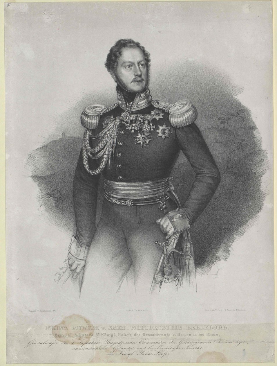 August ruhtinas Sayn-Wittgenstein-Berleburg tekijältä Artist Unknown