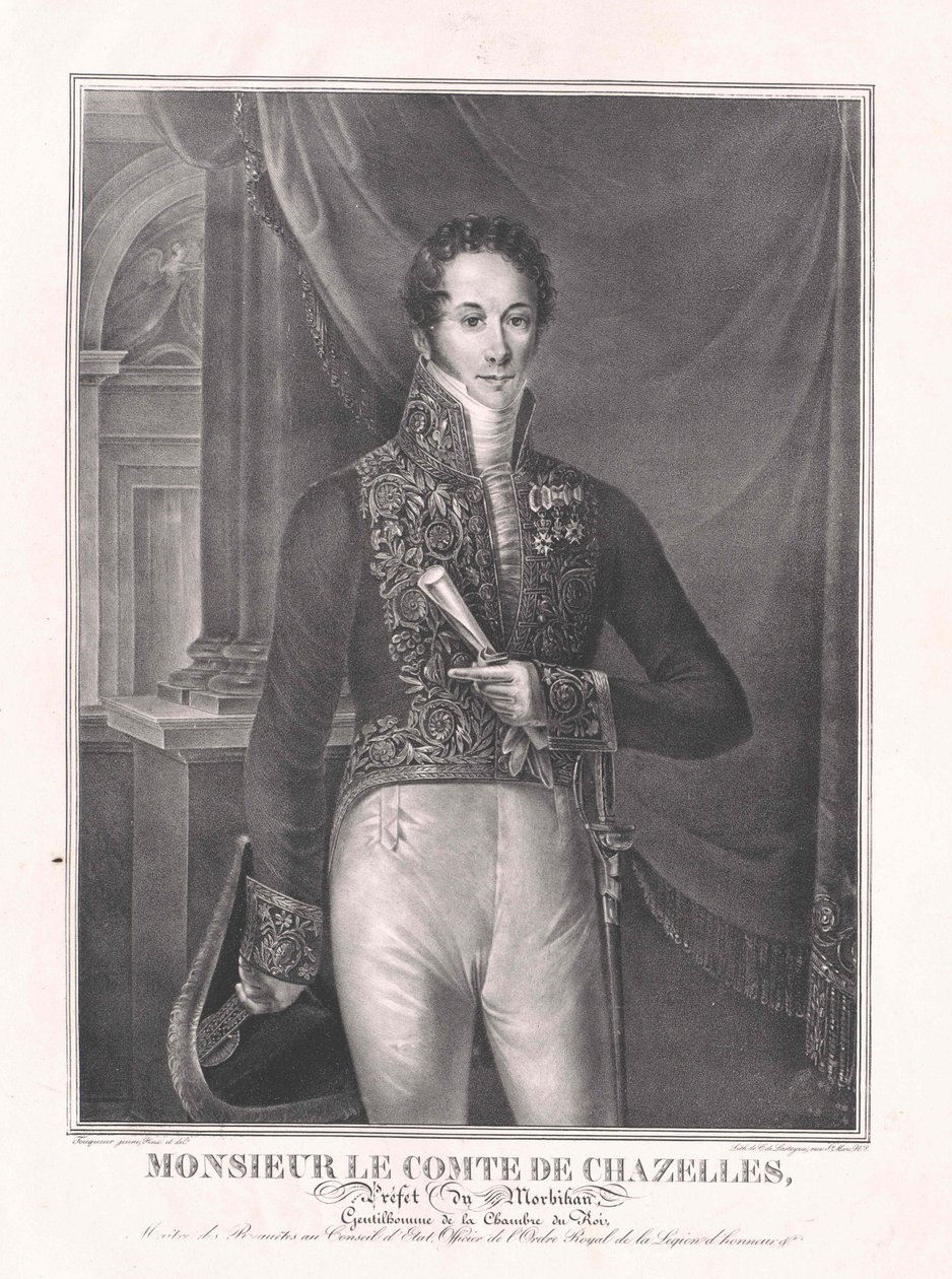 Augustin-Jean-Baptiste-Louis-Marie Comte Chazelles tekijältä Artist Unknown