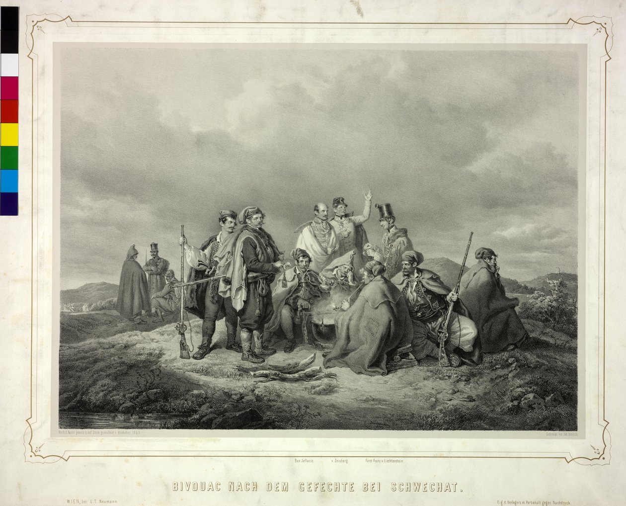 Bivouac Schwechatissa käydyn taistelun jälkeen tekijältä Artist Unknown