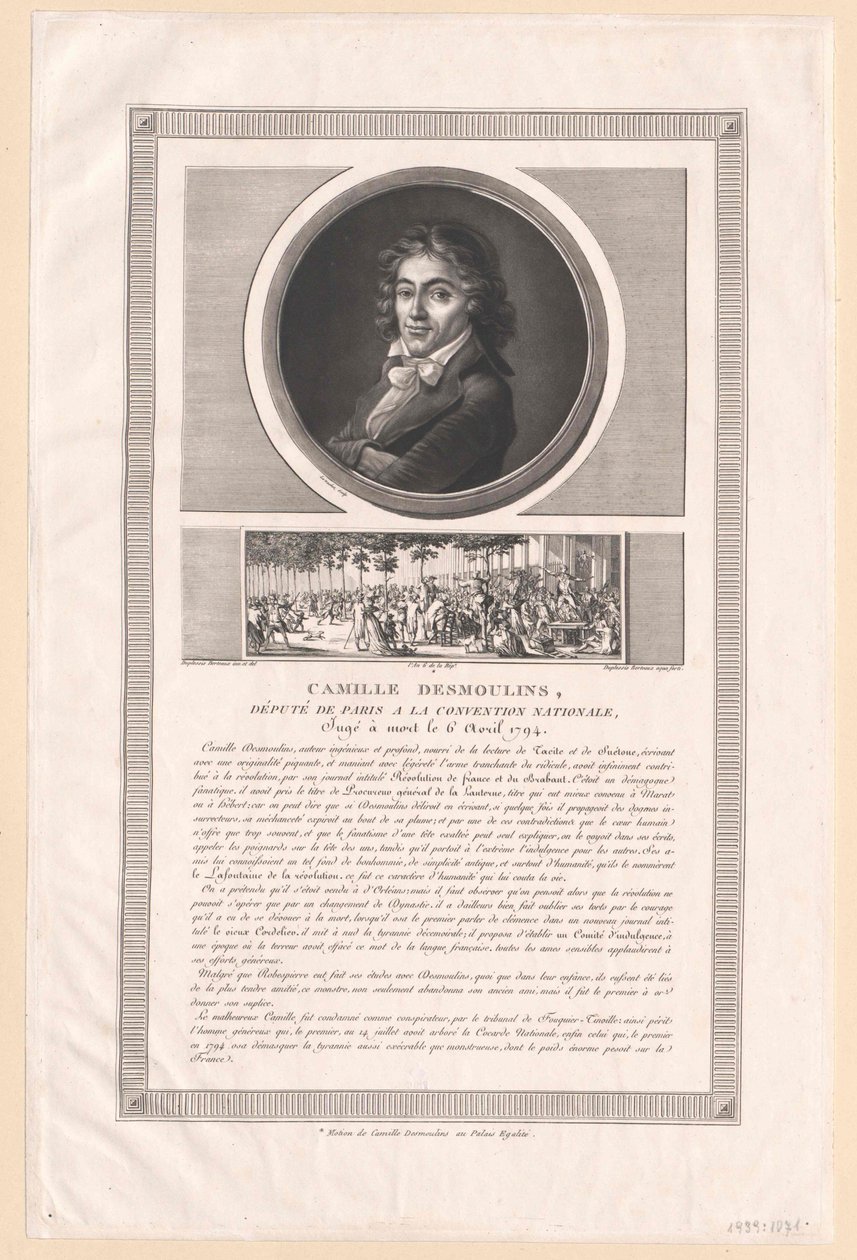 Camille Desmoulins (painettu) tekijältä Artist Unknown