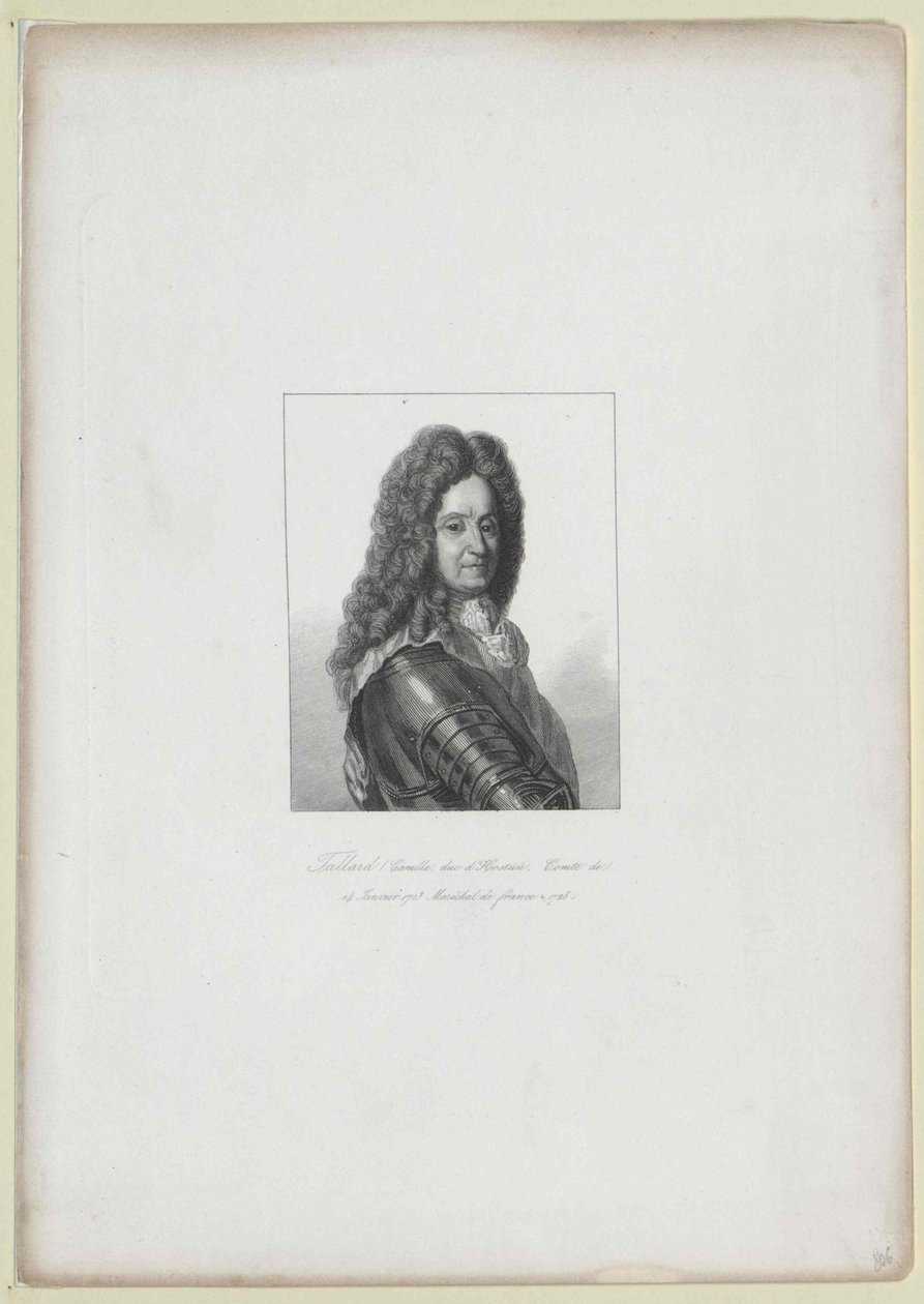 Camille de Hostun Tallart (painettu) tekijältä Artist Unknown