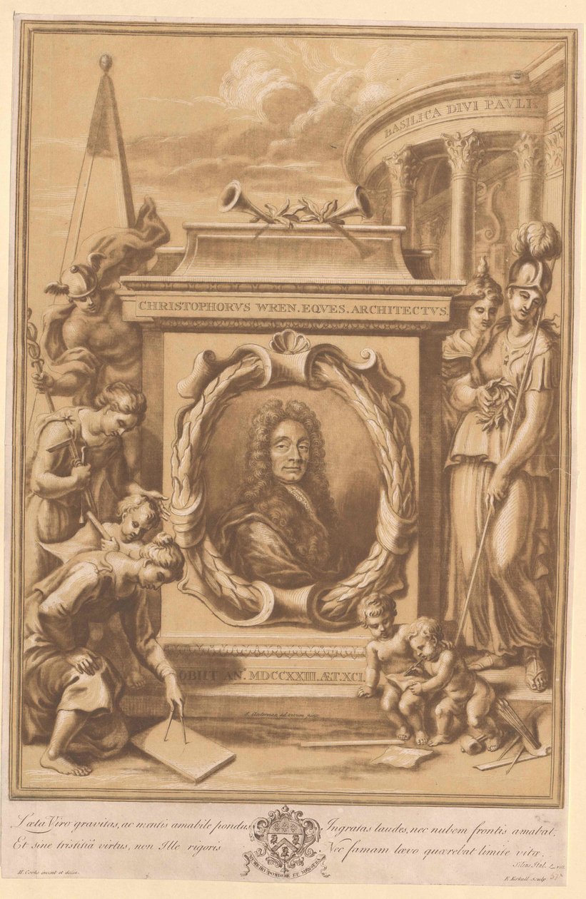 Christopher Wren (painettu) tekijältä Artist Unknown
