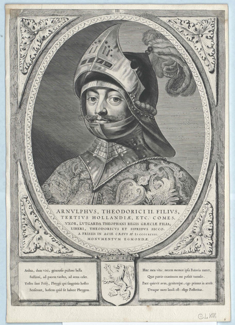 Alankomaiden kreivi Arnulf II (painettu) tekijältä Artist Unknown