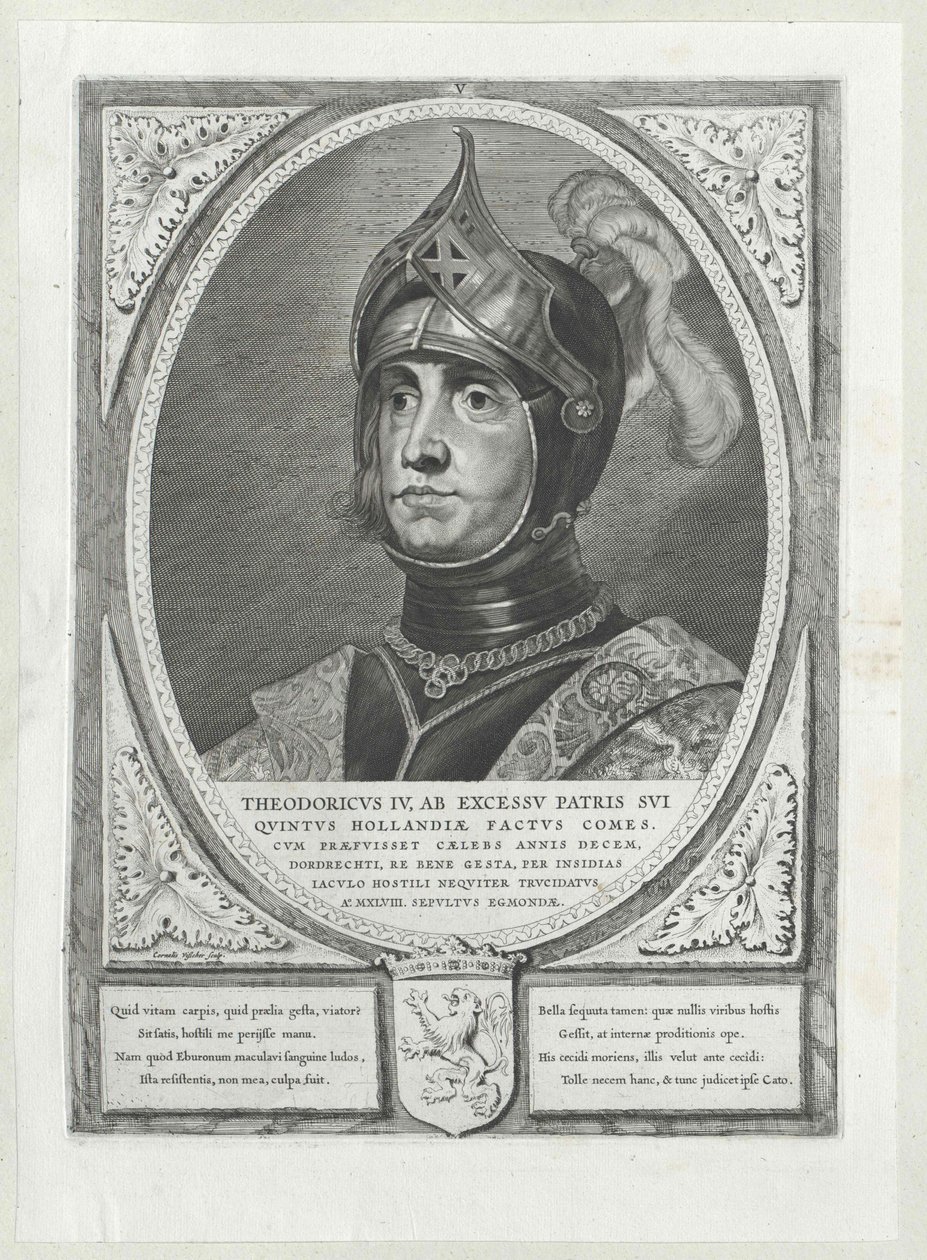 Hollannin kreivi Dietrich IV (tulosta) tekijältä Artist Unknown