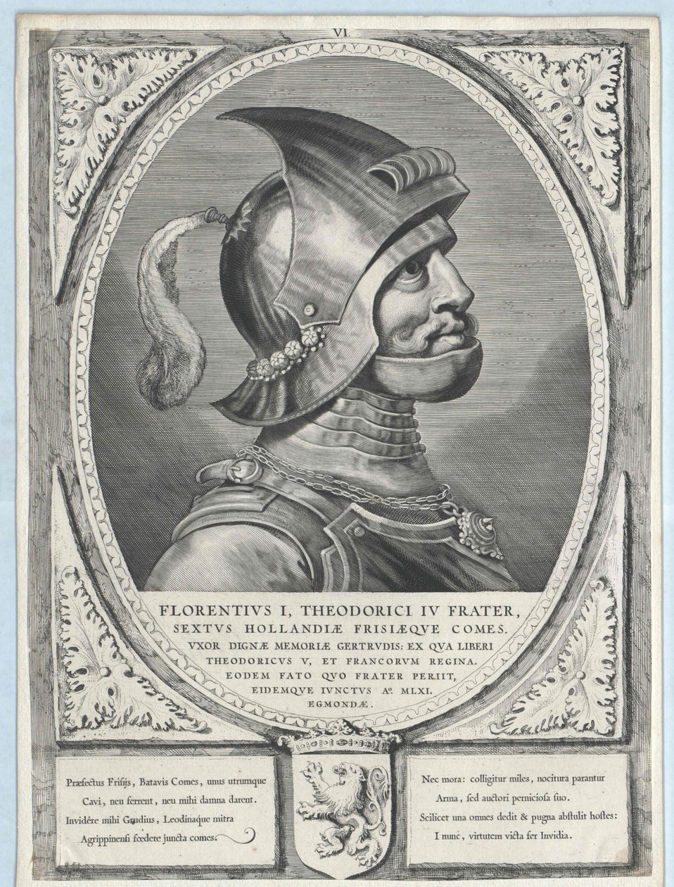 Hollannin kreivi Florence I (tulosta) tekijältä Artist Unknown