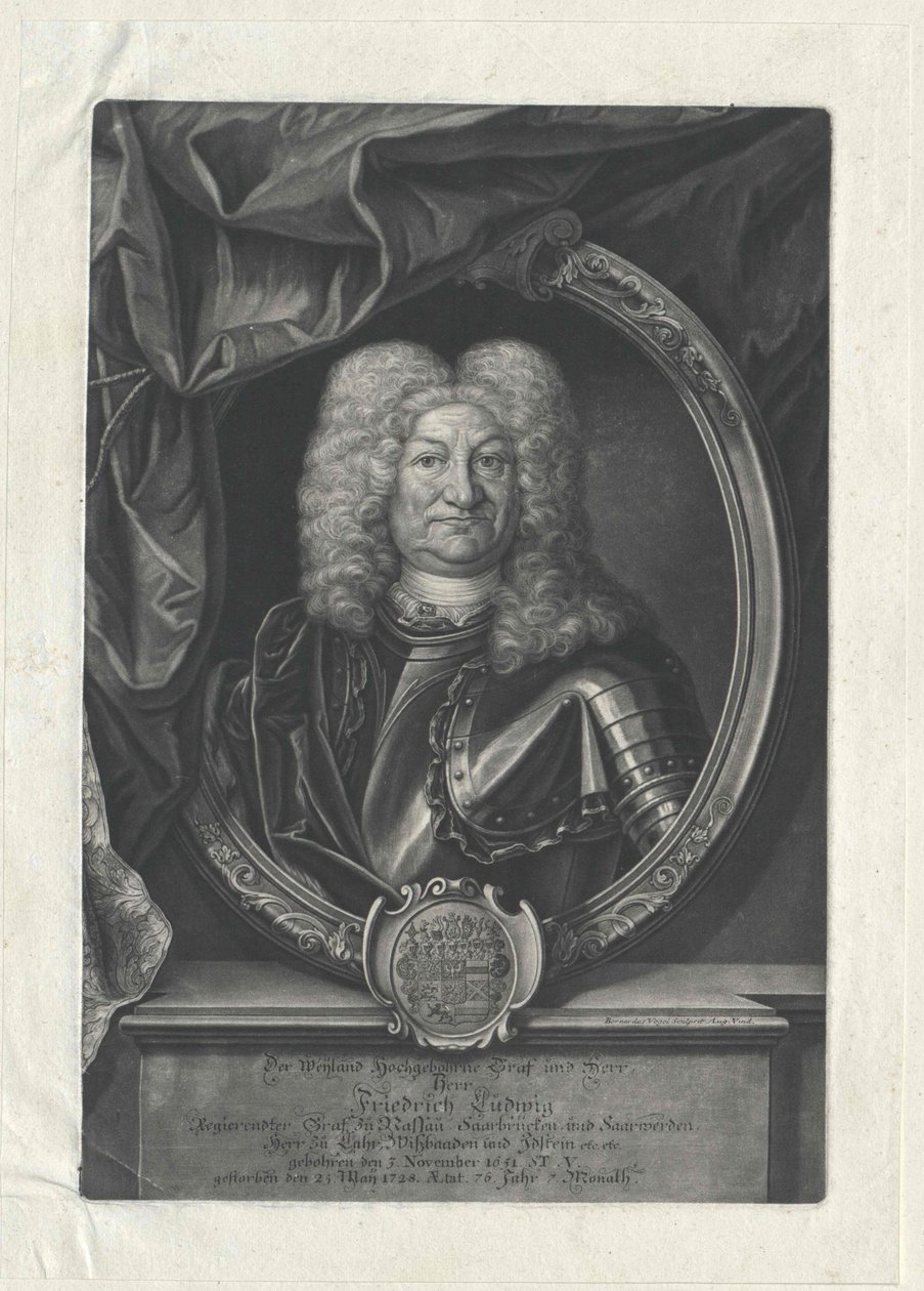 Nassau-Saarbrueckenin kreivi Friedrich Ludwig tekijältä Artist Unknown