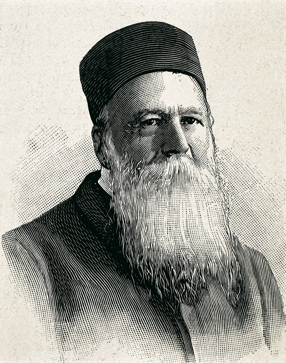 DUNANT, Henri (1845-1923). Punaisen Ristin perustaja (1863). Nobelin rauhanpalkinto vuonna 1901. Muotokuva. Kaiverrus. tekijältä Artist Unknown