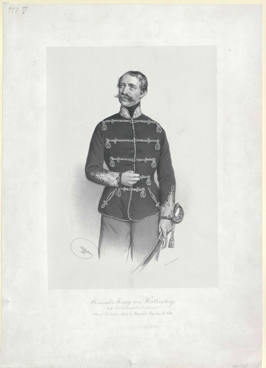 Württembergin herttua Alexander tekijältä Artist Unknown