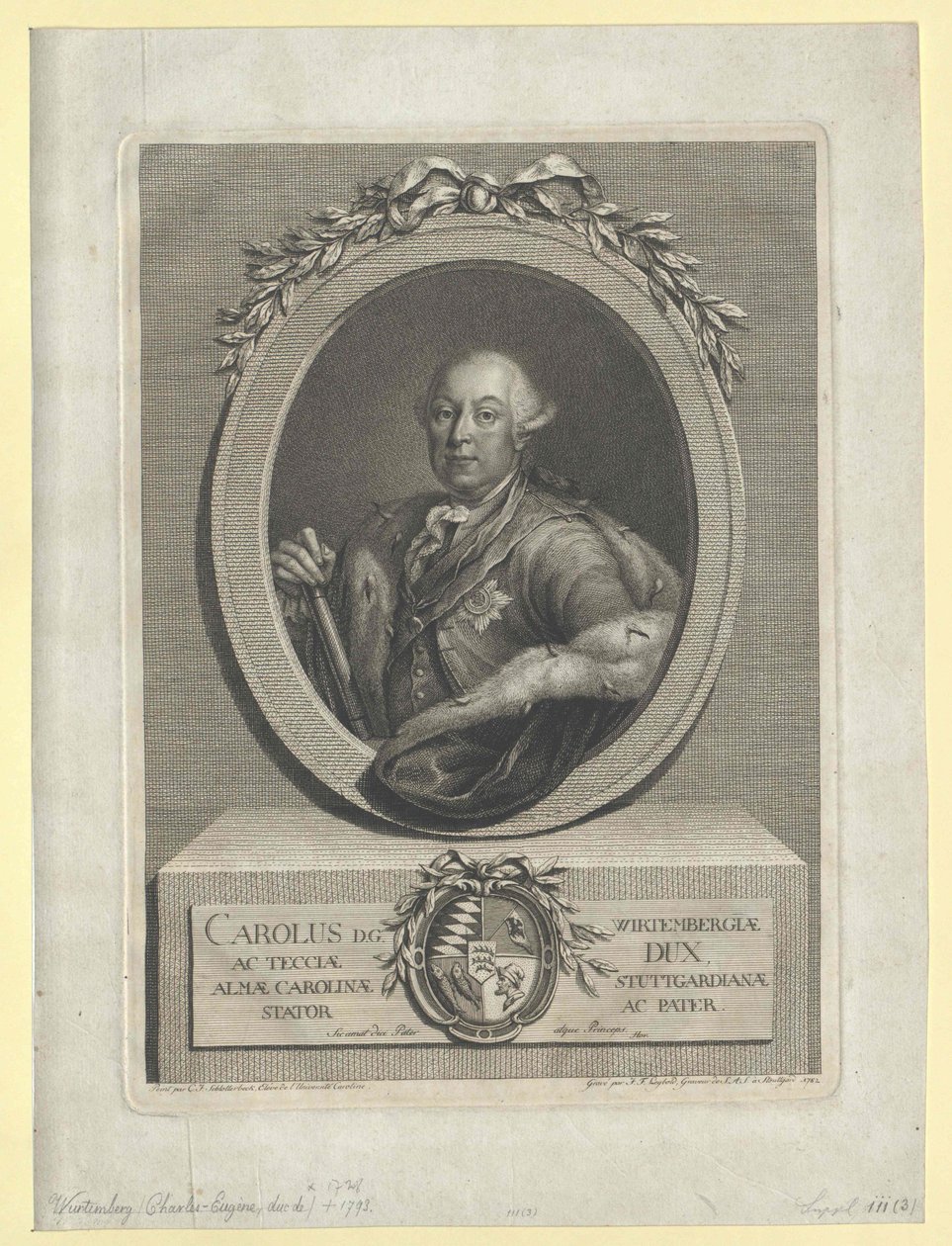 Württembergin herttua Kaarle II Eugene tekijältä Artist Unknown