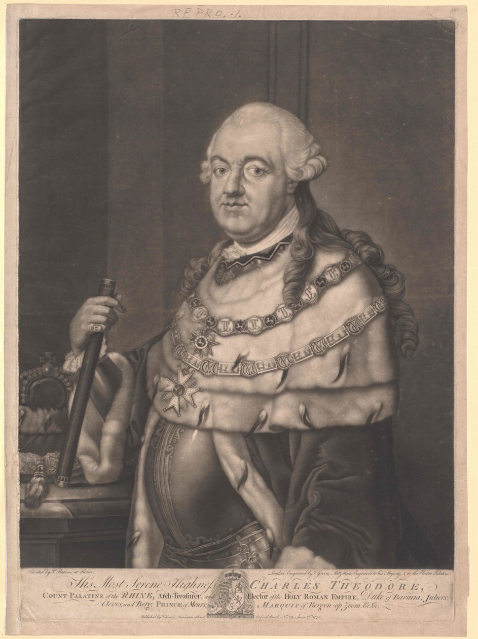 Baijerin vaaliruhtinas Karl Theodor tekijältä Artist Unknown