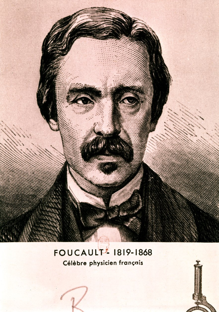 FOUCAULT Jean Bernard Leon: Bernard Leonard: Muotokuva (etsaus) tekijältä Artist Unknown