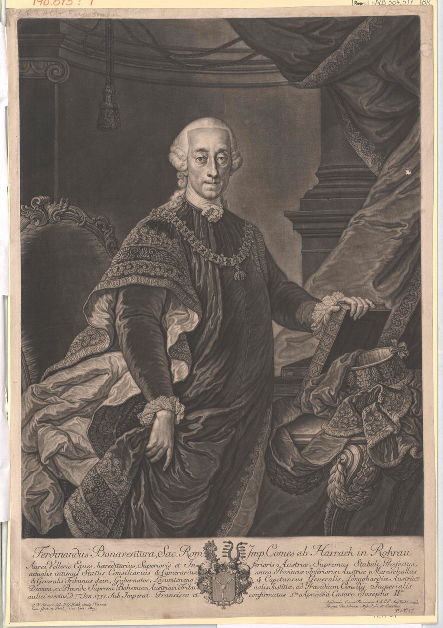 Ferdinand Bonaventure kreivi von Harrach tekijältä Artist Unknown