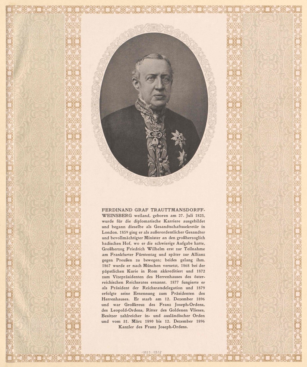 Ferdinand kreivi Trauttmansdorff-Weinsberg tekijältä Artist Unknown