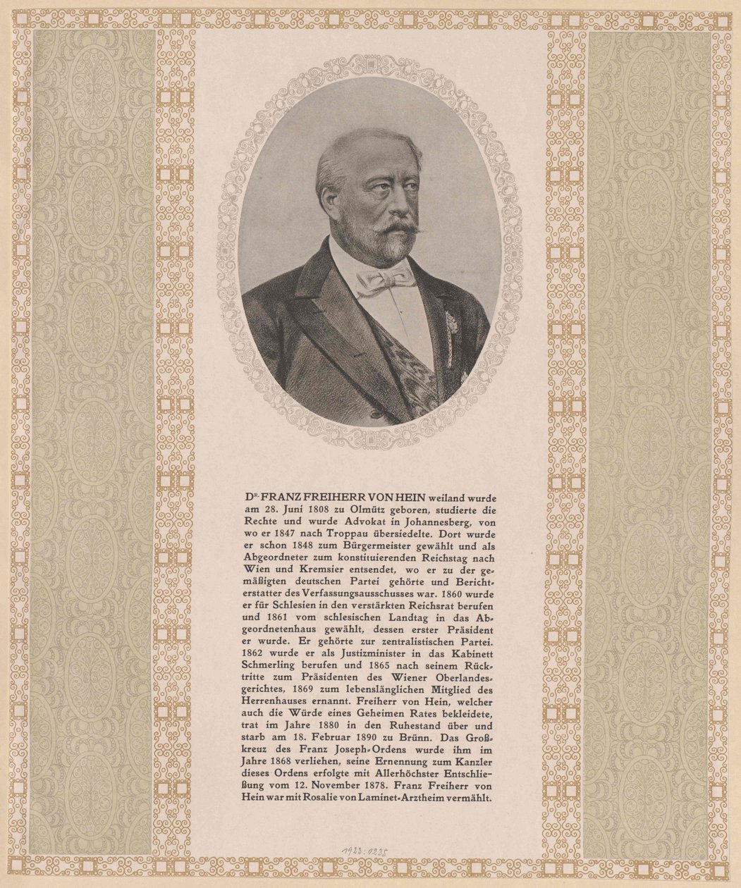 Franz Baron Hein (tulosta) tekijältä Artist Unknown
