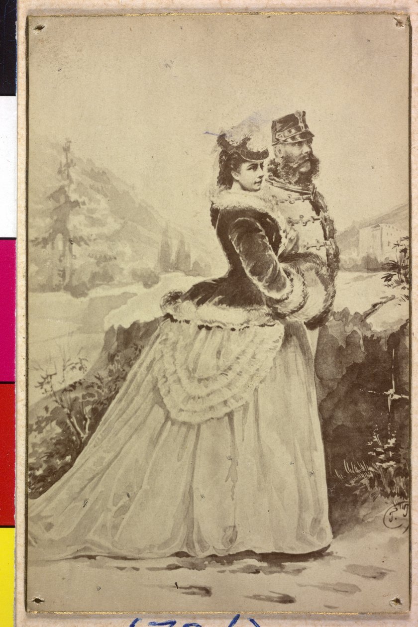 Franz Joseph I ja Elisabeth Itävallan tekijältä Artist Unknown