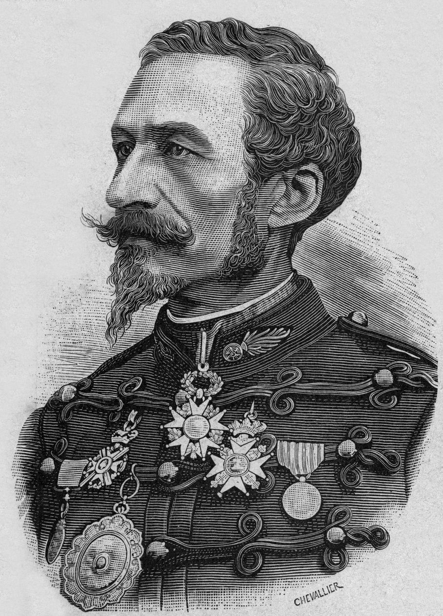 Ranskalainen eversti Charles Ragon de Bange (1833-1914), tykistön keksijä, kaivertaja. tekijältä Artist Unknown