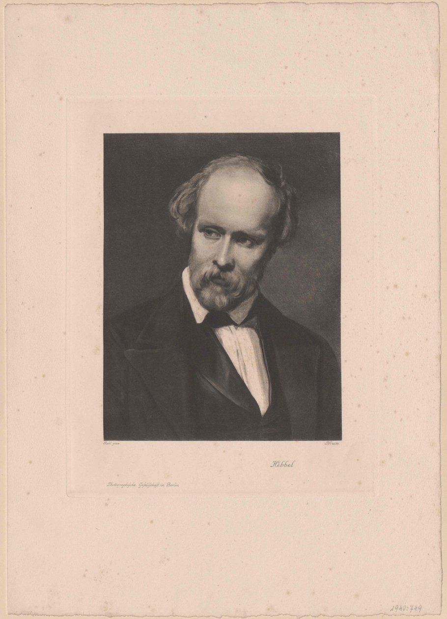 Friedrich Hebbel (painatus) tekijältä Artist Unknown