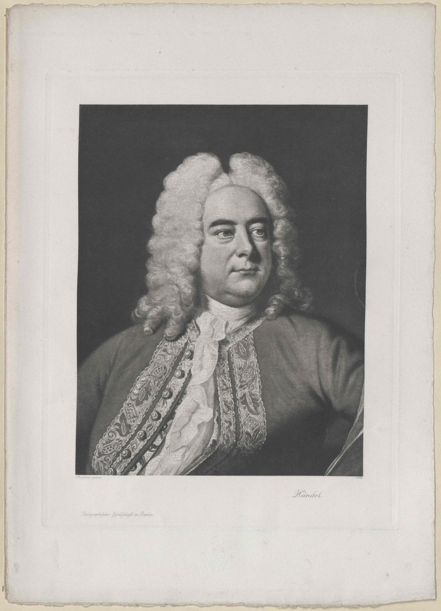 Georg Friedrich Haendel (painettu) tekijältä Artist Unknown