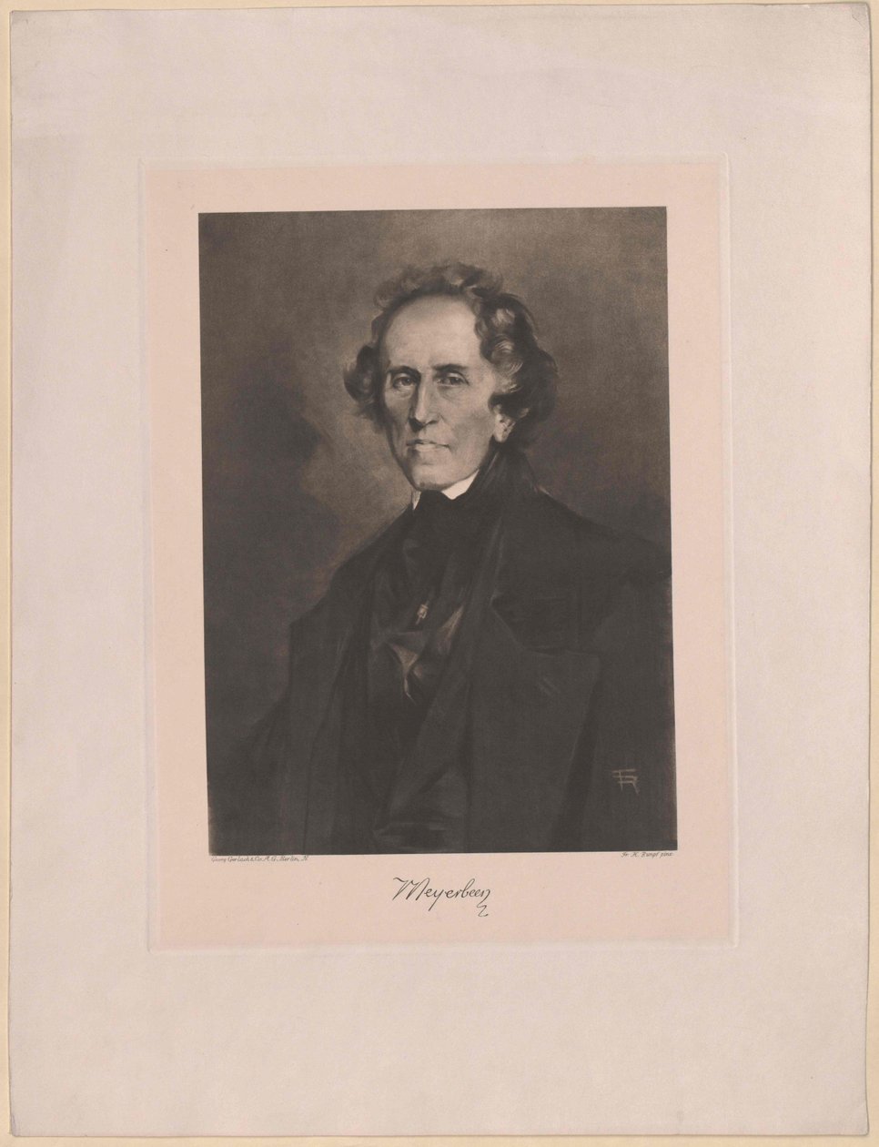 Giacomo Meyerbeer (painettu) tekijältä Artist Unknown