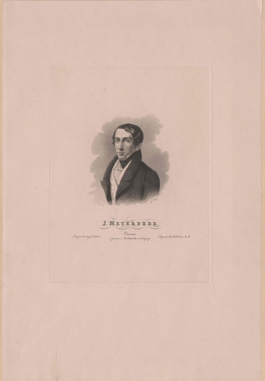 Giacomo Meyerbeer (painettu) tekijältä Artist Unknown