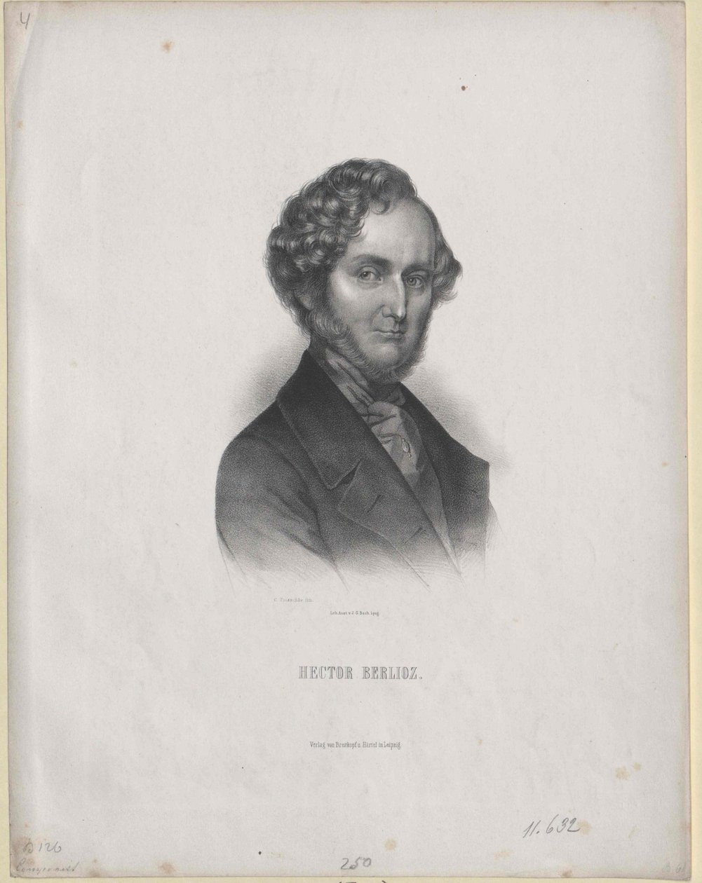 Hector Berlioz (painettu) tekijältä Artist Unknown