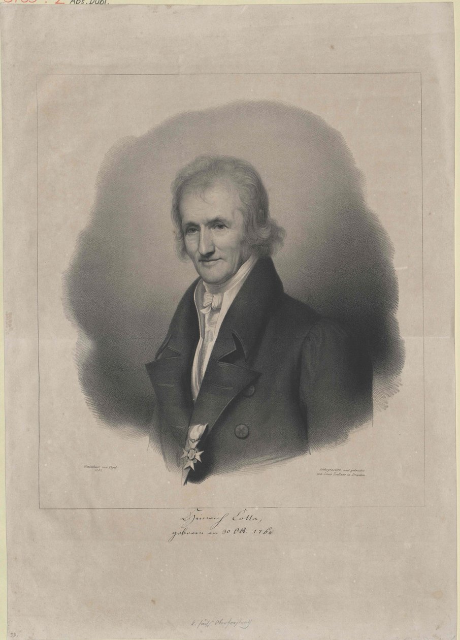 Heinrich von Cotta (painettu) tekijältä Artist Unknown
